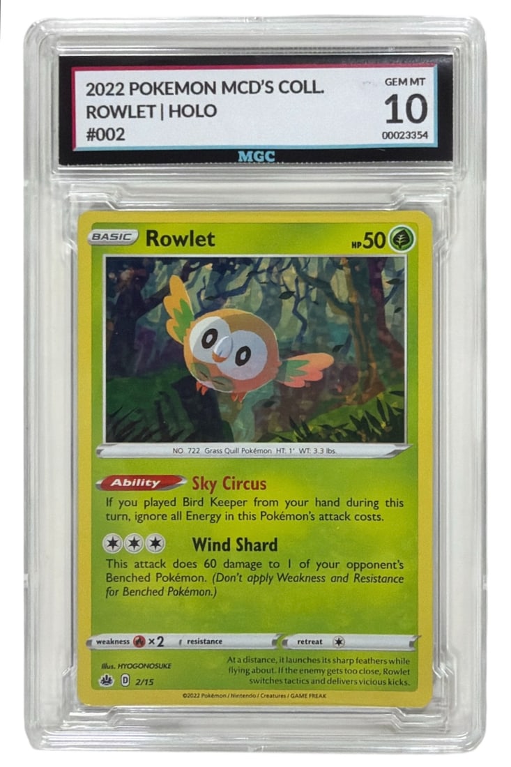 2022 Pokemon McDonalds Coll. Rowet HOLO | No. 02 | Graded 10 (1 of 2)