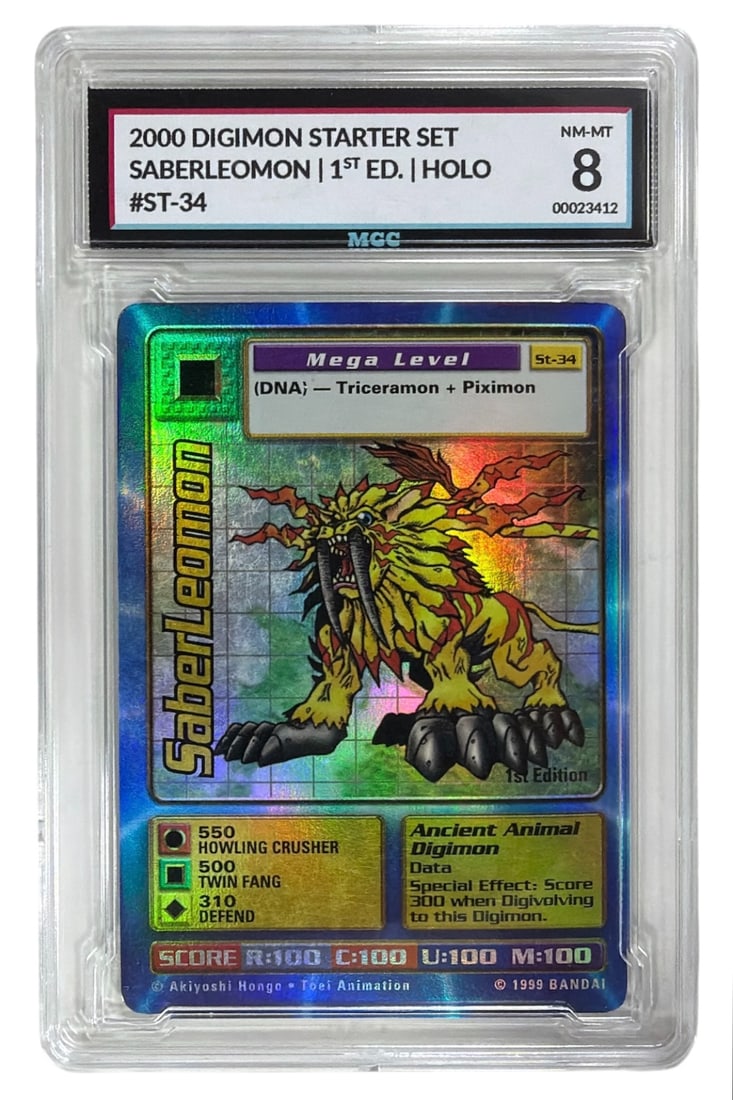 2000 Digimon 1st Edition Starter Set Saberleomon HOLO | No. ST 34 | Graded 8 (1 of 2)
