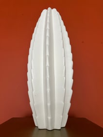 Ridged Ceramic Vase