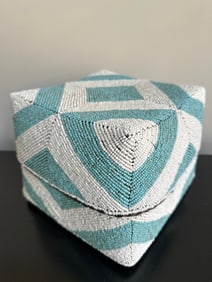 Chevron Beaded Tribal Storage Box