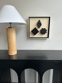 Framed Collection of Carved Wood Printing Blocks