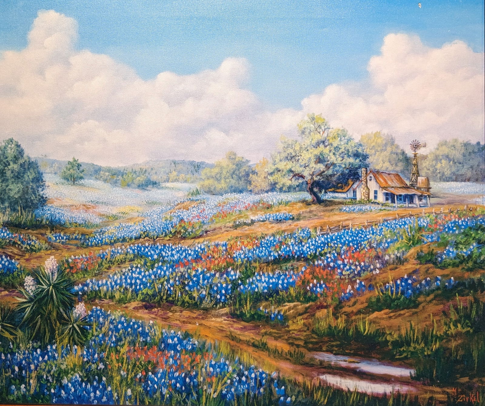 Mary Zirkel, Limited Edition Giclee "Texas Hill Country Blooms Again" 511/2000 (1 of 6)