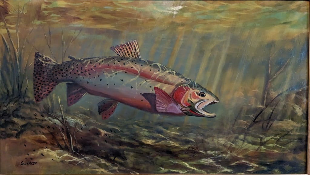 David Swantner, 28" x 15.5", Oil on board "Cutthroat Trout" (1 of 4)