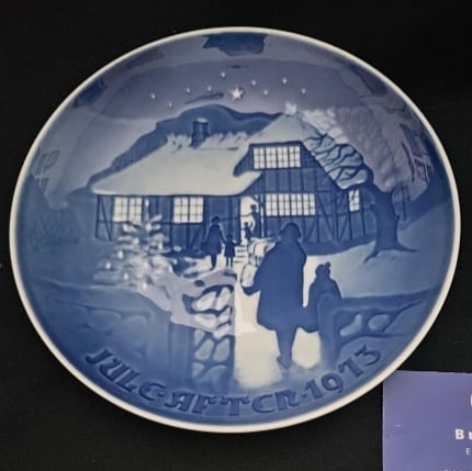Copenhagen Porcelain Limited Edition Plate 1973: Copenhagen Porcelain Limited Edition Plate 1973. 2" x 8" In-house shipping is available for smaller items. Shipping is available for larger and other fragile items through Pac Mail, which is a local s