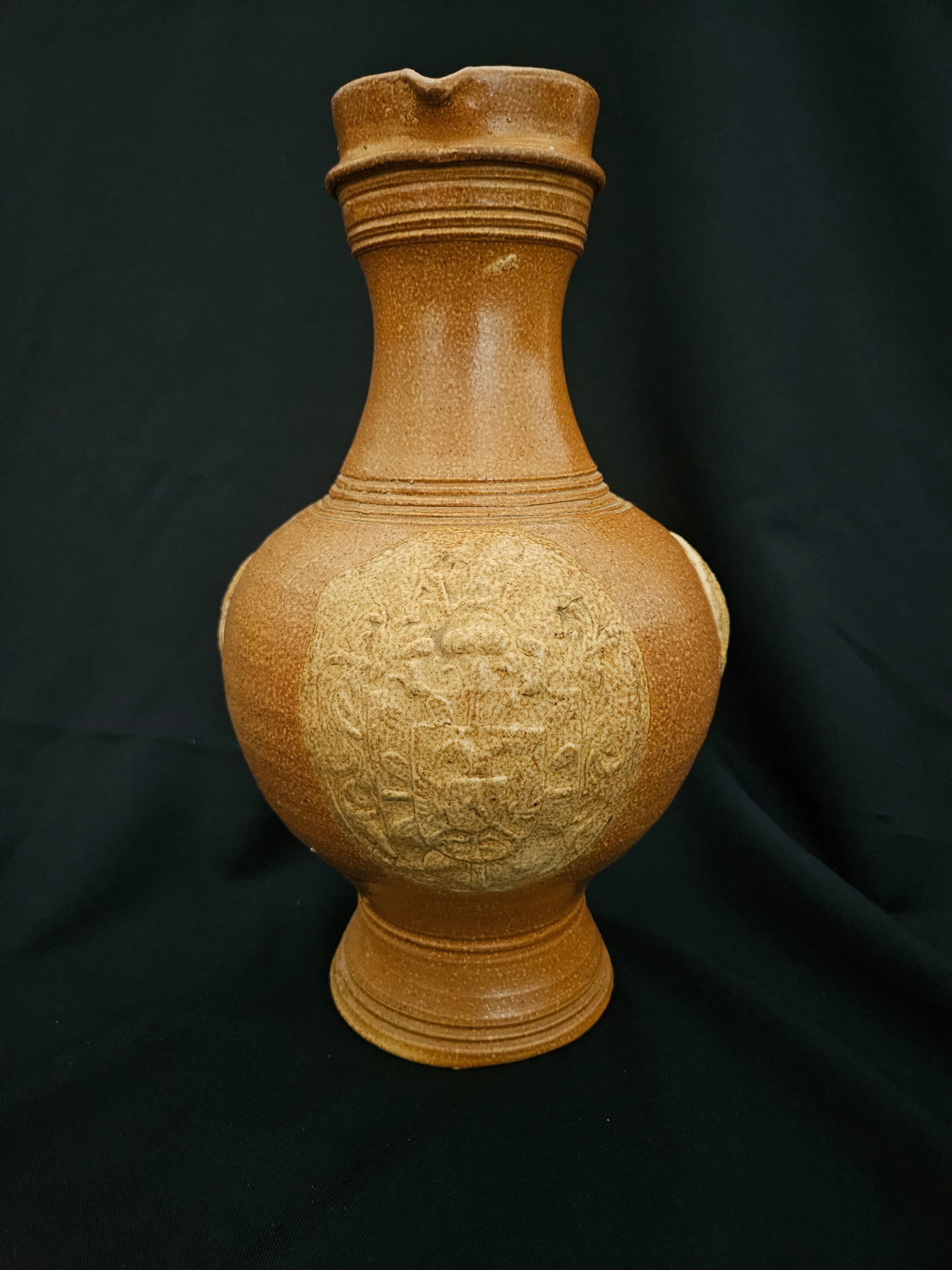 German Salt-glaze Stoneware Pitcher w/ Medallions (1 of 5)