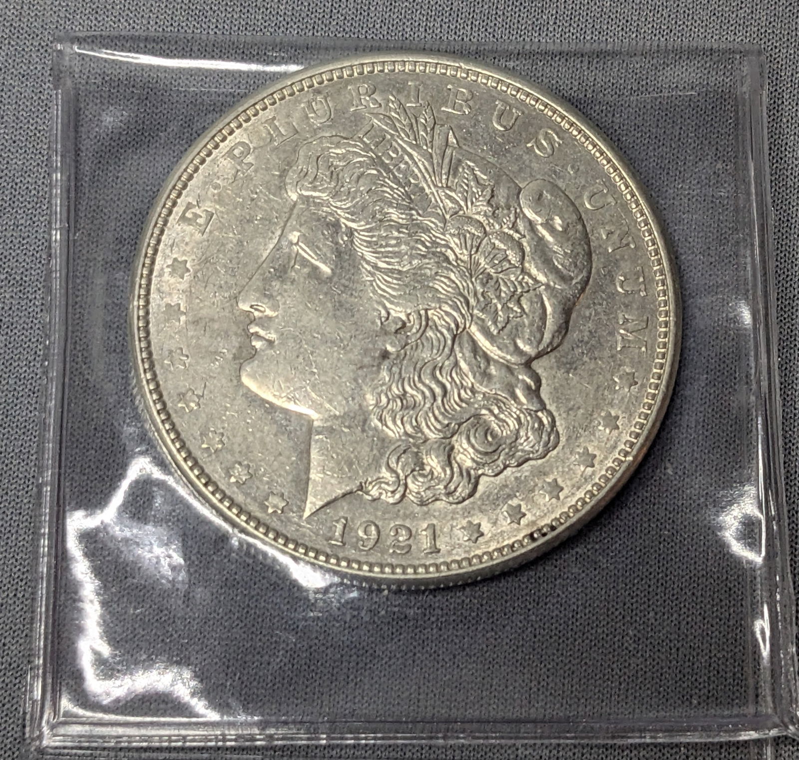 1921 US Morgan Silver Dollar MS 62+ (1 of 2)