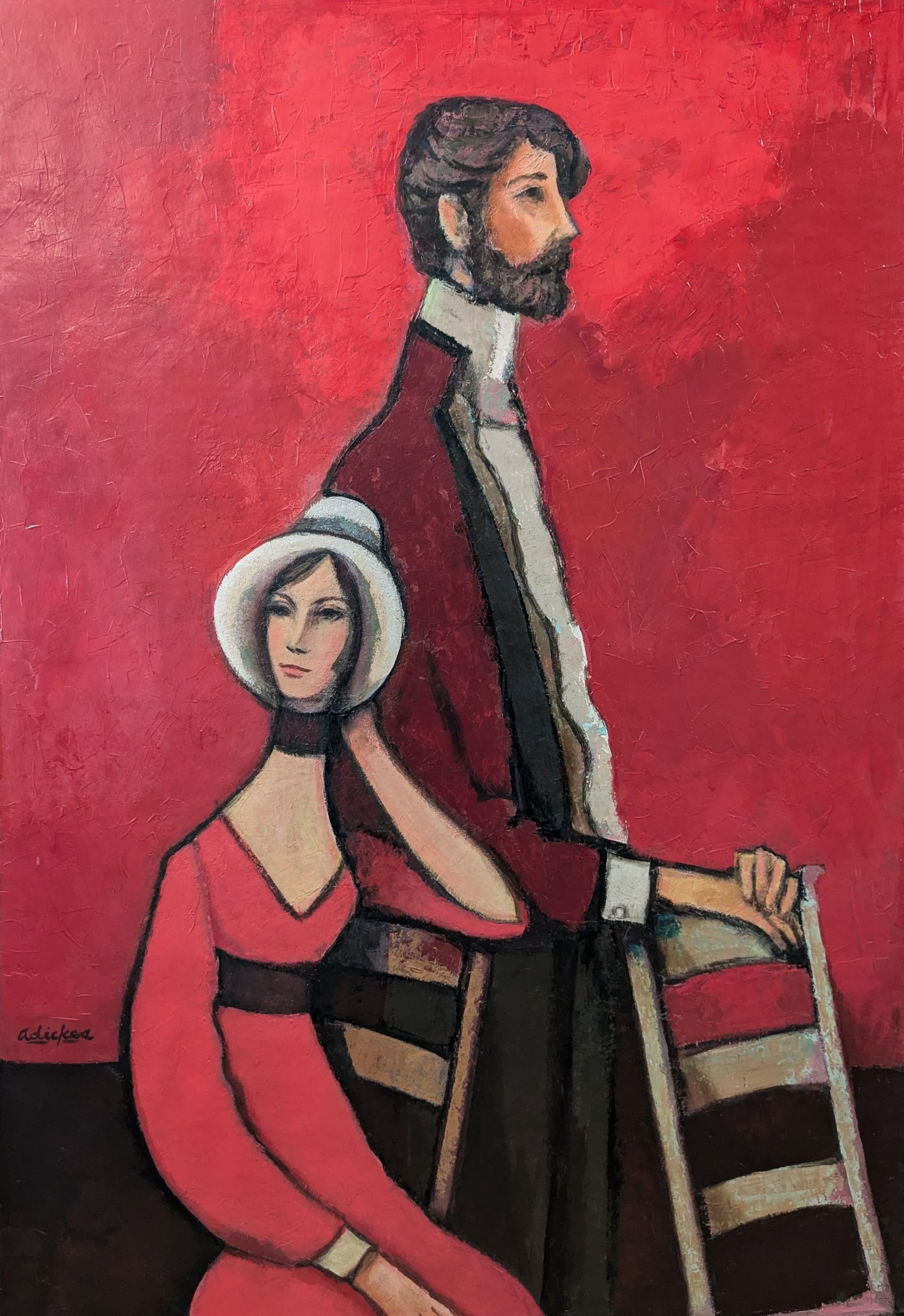 Large 58.5" x 41", David Adickes on Board (1 of 5)