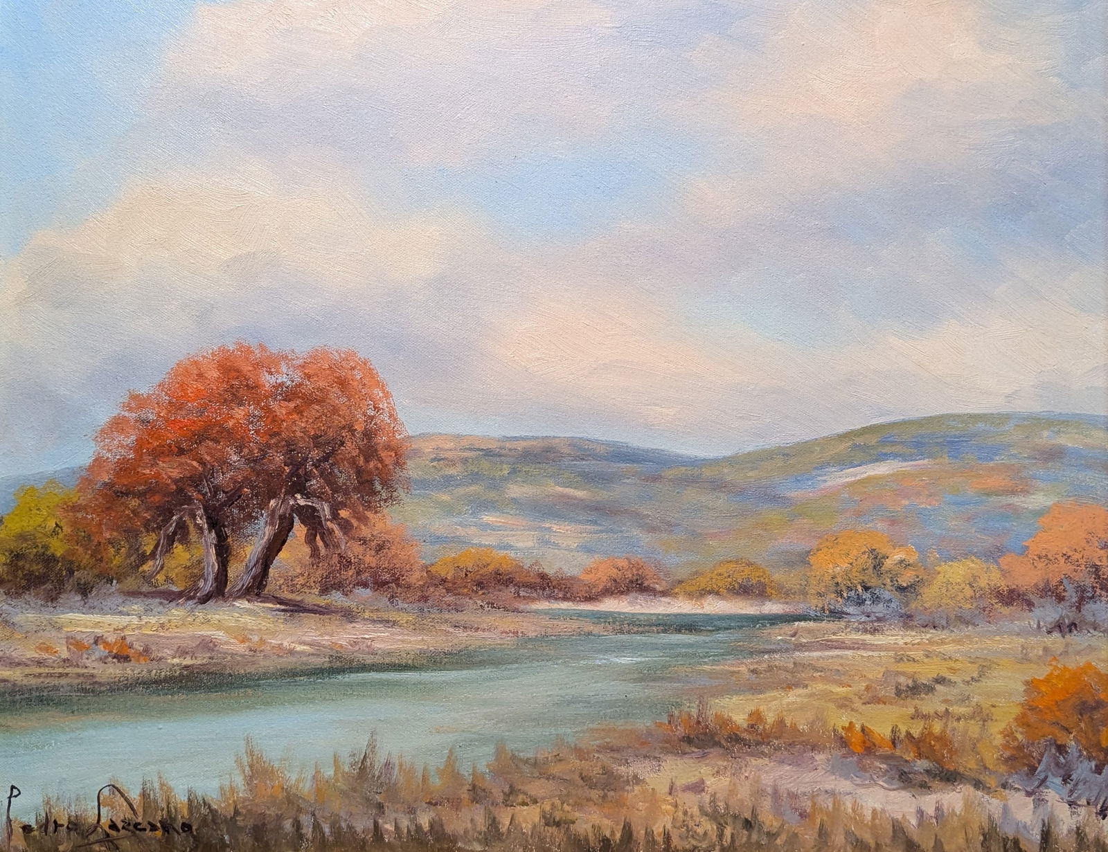 Pedro Lazcano "Fall River Landscape" (1909-1970) (1 of 4)