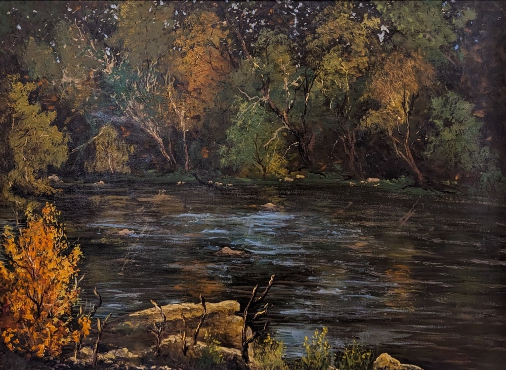 Carl Thomas Hoppe, Oil on Canvas "River Drive" (1 of 5)
