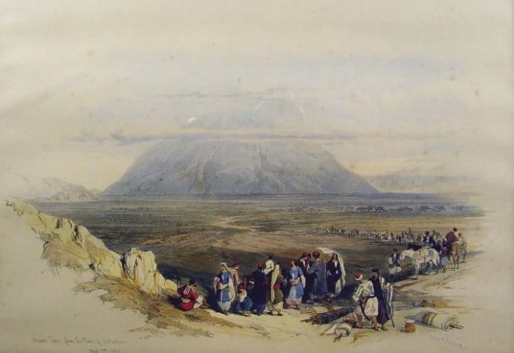 Mount Tabor, From the Plain of Esdraelon 1844 (1 of 5)