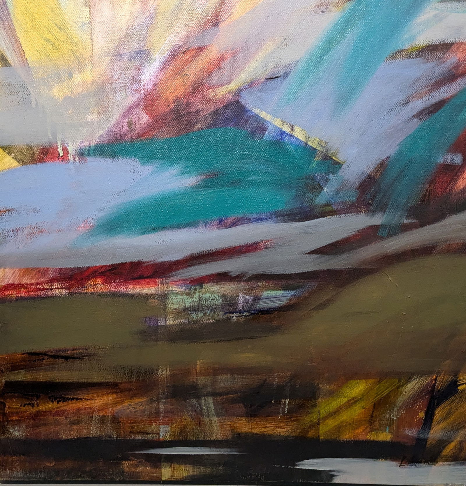 Loy Ann Reineke Rain Abstract Painting (1 of 3)