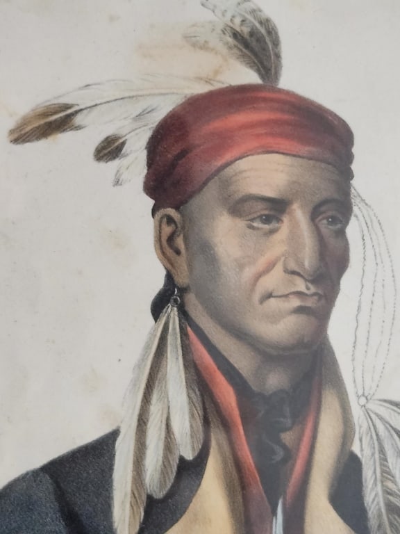 Vintage Portrait of Shin-Ga-Ba-W'Ossin in Shadowbox (1 of 3)