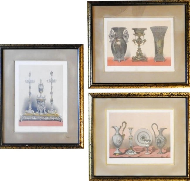 1862 English Chromolithographs - Set of 3 (1 of 5)