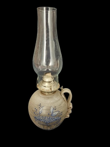Stoneware Pottery Kerosene Lamp (1 of 3)