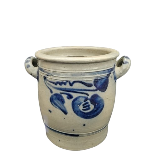 1gal. Blue and Gray Handled Crock (1 of 3)