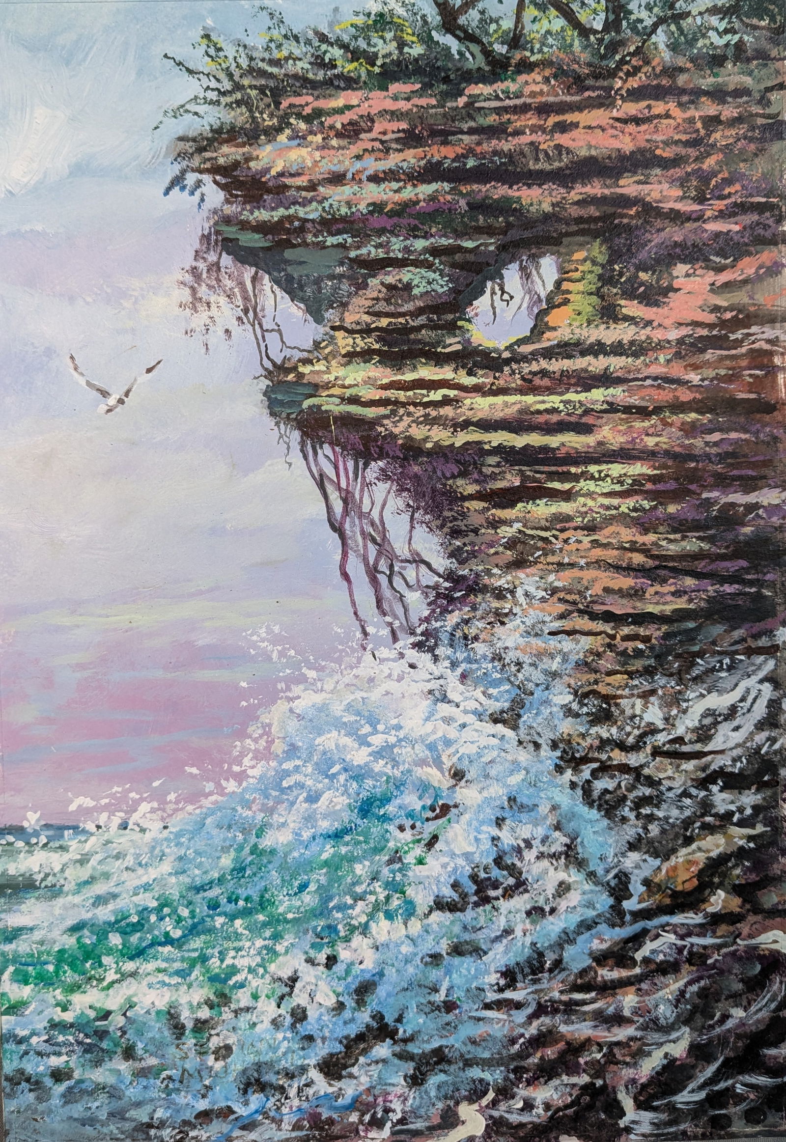 Coastal Cliffs Painting by Simon Michael (1 of 3)