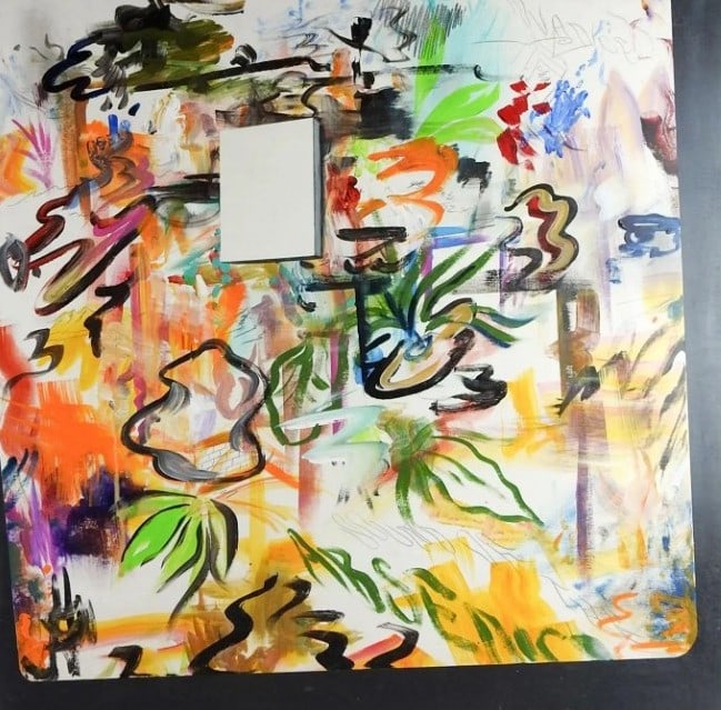 Conner O'Leary Abstract Expressionist Oil on Wood (1 of 4)