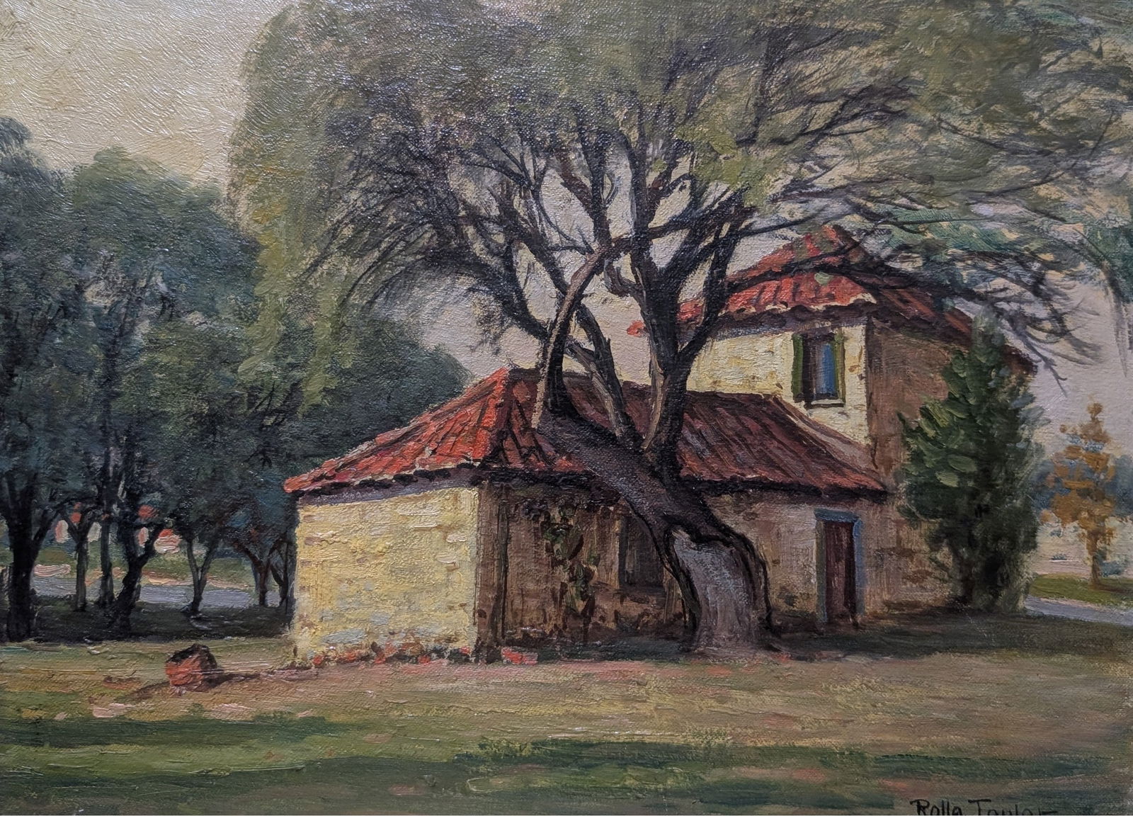 Rolla Sims Taylor (1872-1970), "The Old Block House in San Pedro Springs Park" (1 of 5)