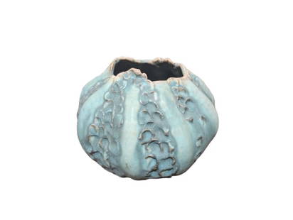 Nancy Pawel, Blue Pottery: Nancy Pawel, Blue Pottery.6.25" x 7"Nancy was born in Boston, MA on Valentine's Day, February 14, 1928 to Anna and Carlon Ray. Her family descended from both Myles Standish and John Alden, passengers
