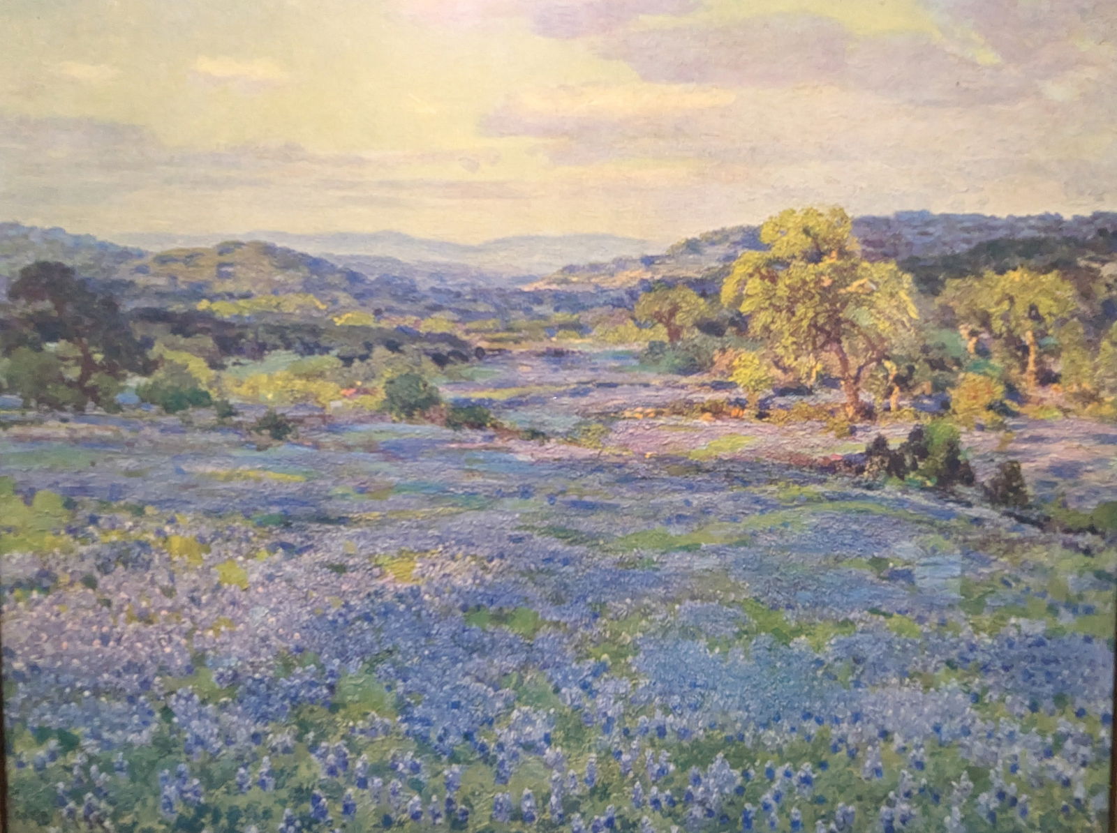 Julian Onderdonk, "Bluebonnet", Print: Julian Onderdonk, "Bluebonnet", Print, Print.Sight: 10" x 13.5"Frame: 13.25" x 16.5"Provenance: Late 1800's oil on canvas, unframedIn-house shipping is available for smaller items. Shipping is availab