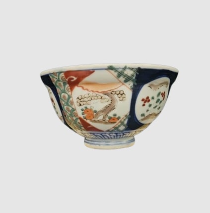 19th Century Chinese Export Pottery Bowl: 19th Century Chinese Export Pottery Bowl.3" x 5.75"In-house shipping is available for smaller items. Shipping is available for larger and other fragile items through Pac Mail, which is a local