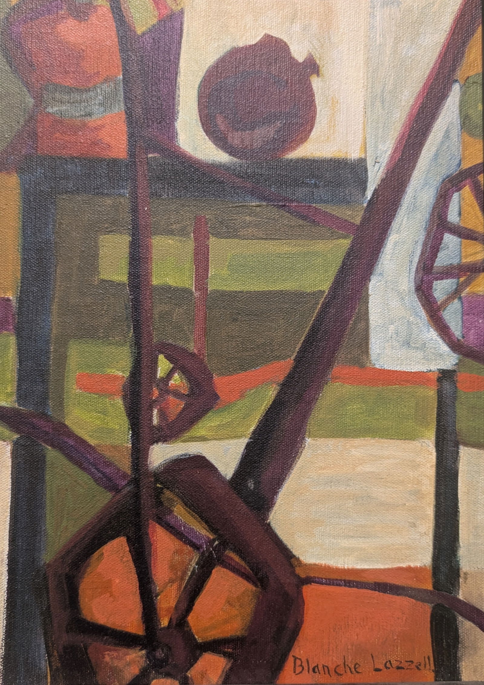 Blanche Lazell: Blanche Lazell.Sight: 13.25" x 9.25"Frame: 15.75" x 12"Blanche (Nettie Blanche) Lazzell (1878 - 1956) was active/lived in Massachusetts, West Virginia. Blanche Lazzell is known for Abstract