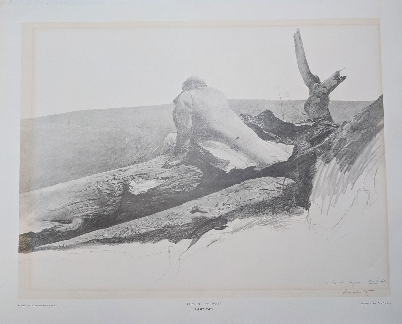 Andrew Wyeth, " April Wind": Andrew Wyeth, " April Wind", Print.Unframed.In-house shipping is available for smaller items. Shipping is available for larger and other fragile items through Pac Mail, which is a local shipping