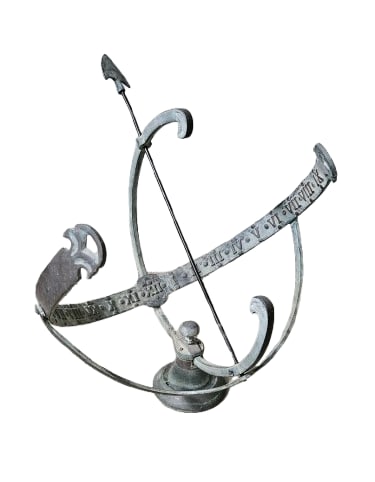 Wrought Metal Armillary Sundial: Wrought Metal Armillary Sundial. 19" x 17" x 15.5" In-house shipping is available for smaller items. Shipping is available for larger and other fragile items through Pac Mail, which is a local shippin