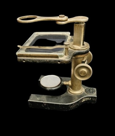 Brass & Steel Baush & Lomb Microscope: Brass & Steel Baush & Lomb Microscope. In-house shipping is available for smaller items. Shipping is available for larger and other fragile items through Pac Mail, which is a local shipping option.