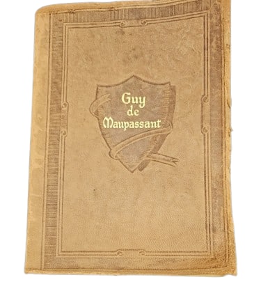 Leatherbound Book - The Works of Maupassant 1903: Leatherbound Book - The Works of Maupassant 1903. In-house shipping is available for smaller items. Shipping is available for larger and other fragile items through Pac Mail, which is a local