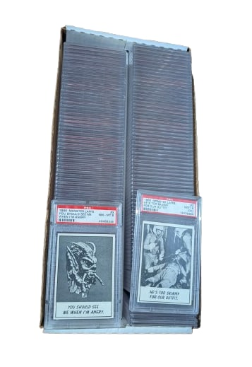 Monster Laffs Universal Horror Cards 1966: Monster Laffs Universal Horror Cards 1966. 5.25" x 5.25" x 14.75" This lot is for the entire box of cards. The measurements above are for the box. The measurements for a single card