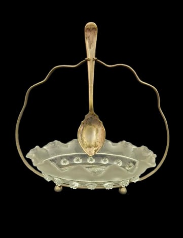 Bagley Glass English Oval Bon Bon Server (1 of 3)