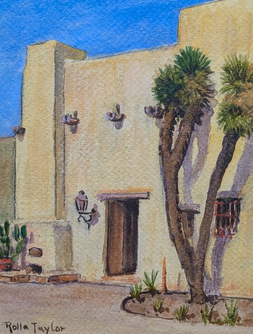Rolla Sims Taylor, " Governor's Palace (1931)": Rolla Sims Taylor, " Governor's Palace (1931)", watercolor. Sight: 9.75" x 7.5" Frame: 16.75" x 13.75" Provenance: Recruiting Office for World War I on the San Antonio River In-house shipping is