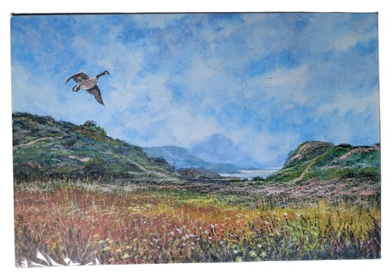 Simon Michael, Wildflowers, Oil on Board - 2