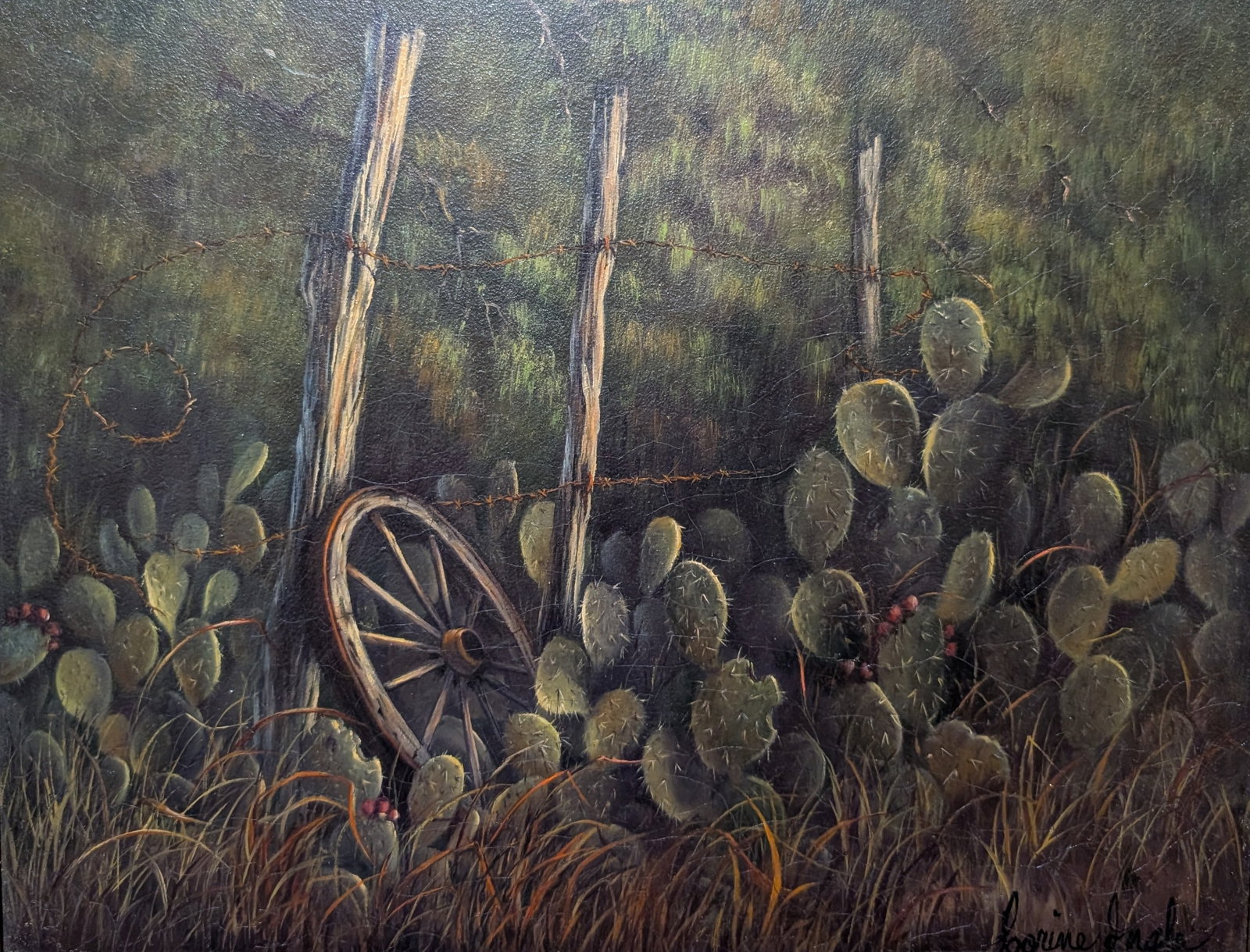 Alma Corine Ingle, "Winds of Time": Alma Corine Ingle, "Winds of Time", oil on board. Sight: 10.75" x 13.5" Frame: 17.75" x 20.5" In-house shipping is available for smaller items. Shipping is available for larger and other fragile items