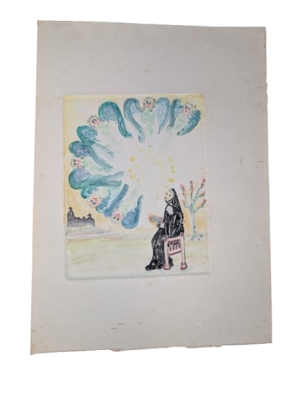 Gouache: Gouache , Gouache on Paper.Unframed. Some rough edges. In-house shipping is available for smaller items. Shipping is available for larger and other fragile items through Pac Mail, which is a local shi