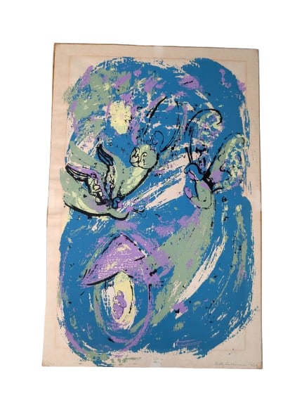 Betty Lieberman,19/27: Betty Lieberman,19/27, Serigraph. 18" x 12" Signed 19/27 Dated Oct '69 (10/69) In-house shipping is available for smaller items. Shipping is available for larger and other fragile items through Pac