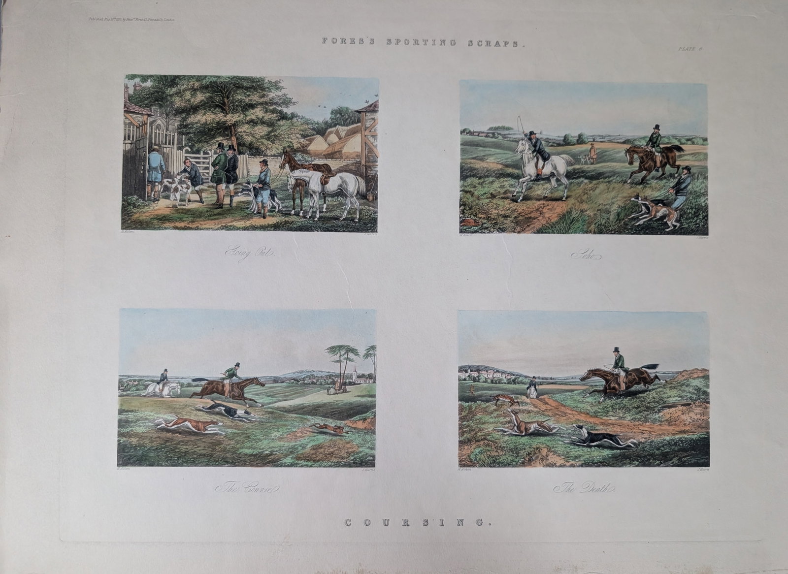 "Fores's Sporting Scraps", H. Alken: "Fores's Sporting Scraps", H. Alken, Etching. In-house shipping is available for smaller items. Shipping is available for larger and other fragile items through Pac Mail, which is a local shipping