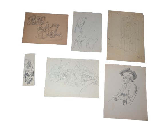 George Baer (1893-1971) American, Sketches: George Baer (1893-1971) American, Sketches, Sketch. In-house shipping is available for smaller items. Shipping is available for larger and other fragile items through Pac Mail, which is a local
