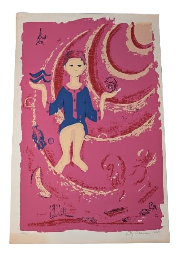 Betty Lieberman, 5/54: Betty Lieberman, 5/54, Serigraph. Unframed. Signed 54/5 Dated Oct '69 (10/69) In-house shipping is available for smaller items. Shipping is available for larger and other fragile items through Pac