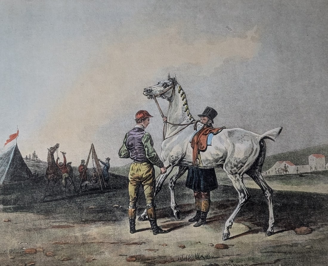 Le Jocker au moment de monter 'a Cheval: "Le Jocker au moment de monter 'a Cheval", Etching. In-house shipping is available for smaller items. Shipping is available for larger and other fragile items through Pac Mail, which is a local shippi