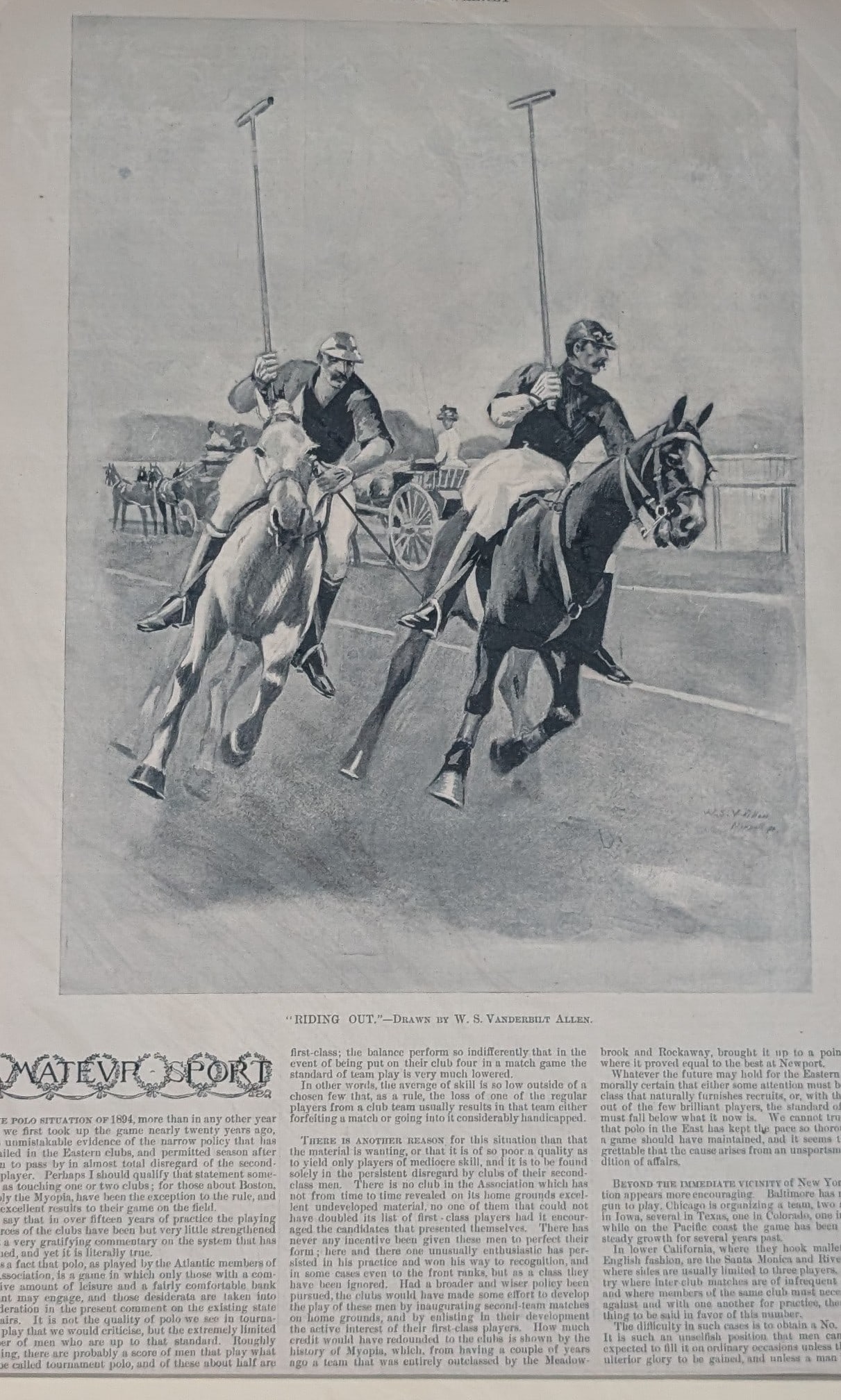 "Riding Out", W.S. Vanderbuilt Allen: "Riding Out", W.S. Vanderbuilt Allen, Etching. In-house shipping is available for smaller items. Shipping is available for larger and other fragile items through Pac Mail, which is a local shipping op