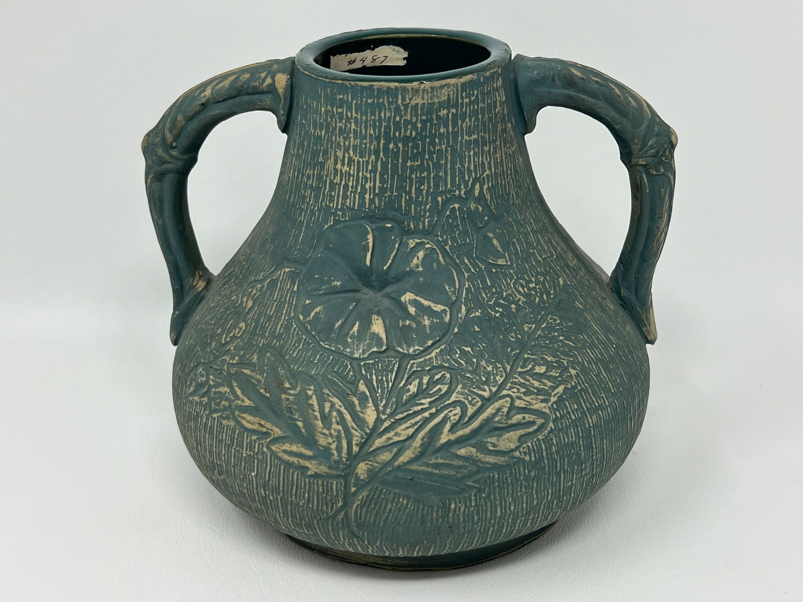 Red Wing Pottery Union Stoneware 1984-1930s Brushware Handled Vase Shape 139 (1 of 9)