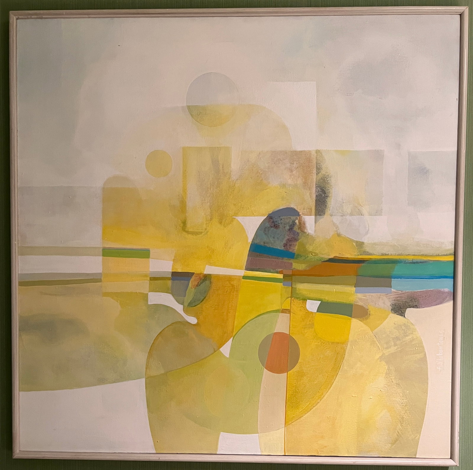 Anthony Vlahantony Oil on Canvas Abstract Painting: 36x36"