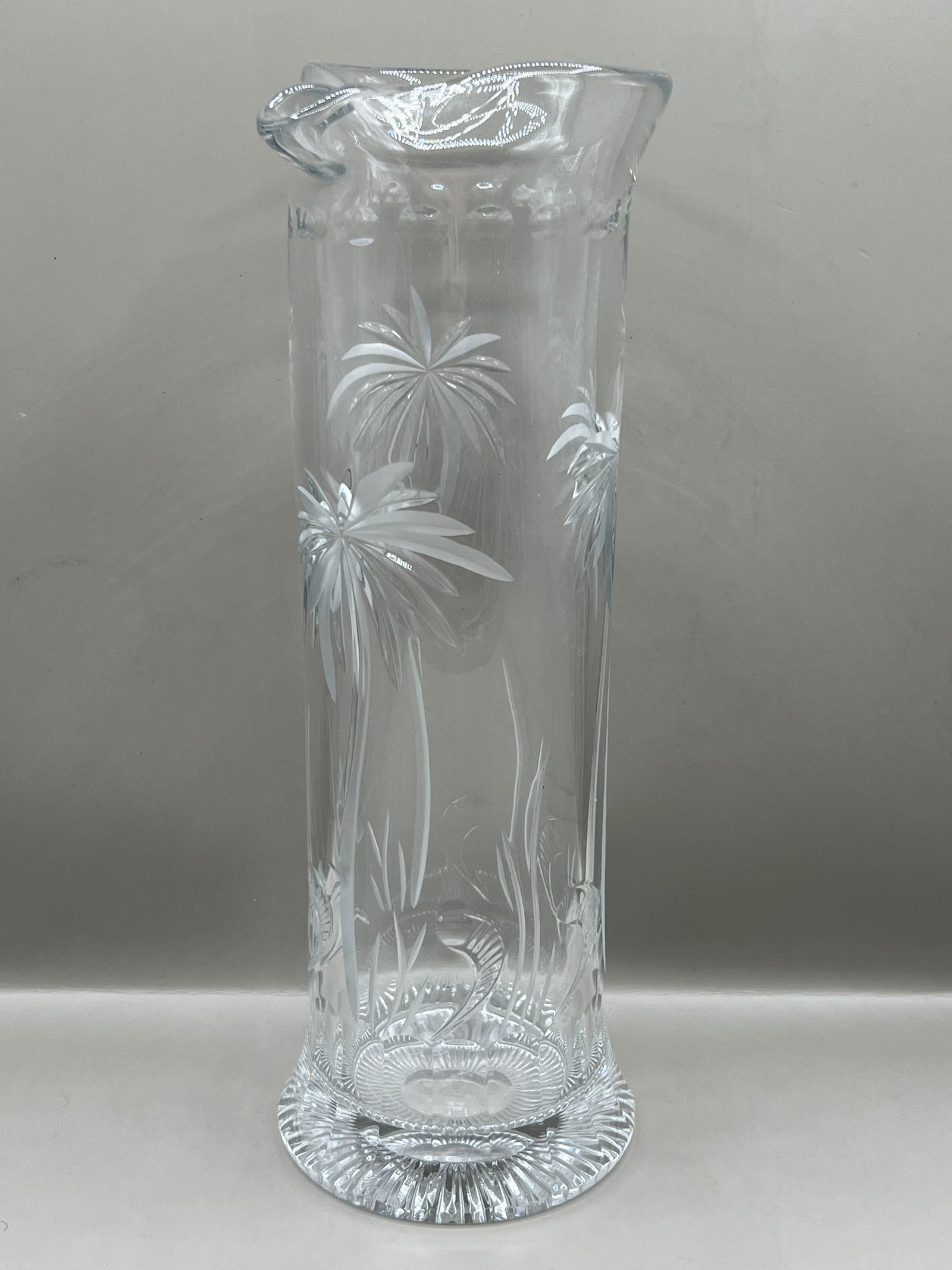 Willian Yeoward Palm Tree Cut Crystal Martini Pitcher (1 of 7)