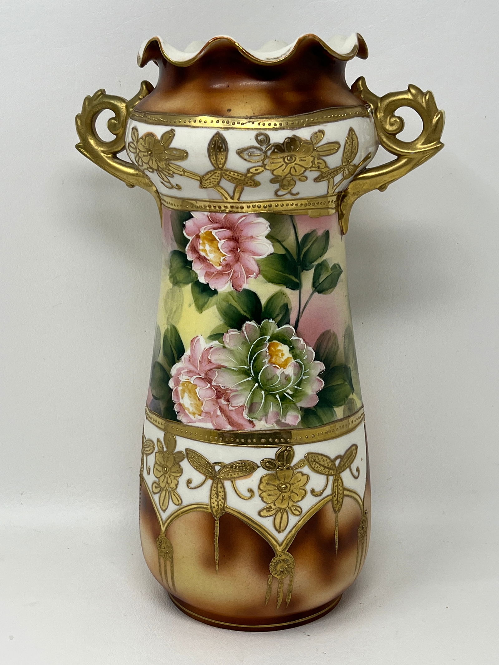 Japanese Porcelain Double Handled Vase (1 of 6)