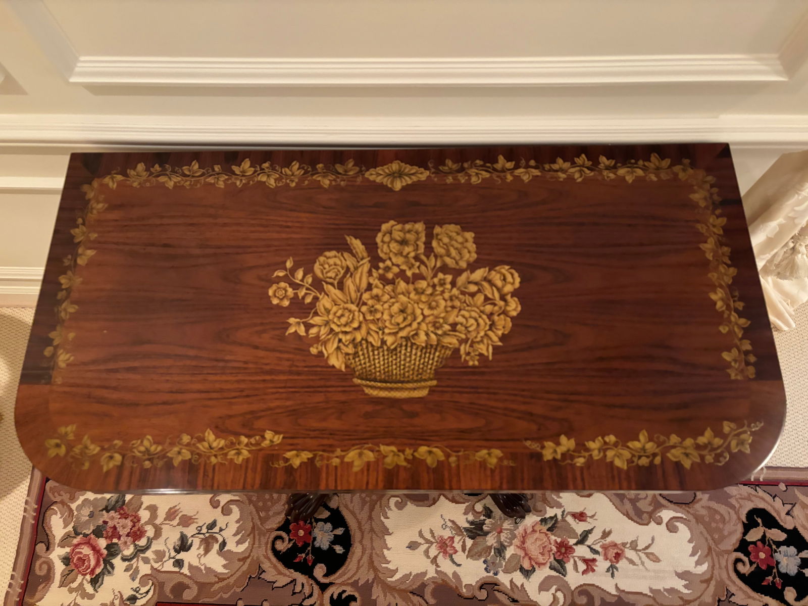 Baker Furniture Empire Style Rosewood Flip-top Games Table (1 of 10)