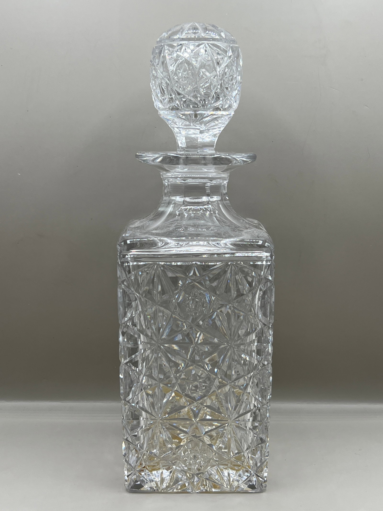 Irish Cut Crystal Decanter possibly Waterford: 11.5" (Irish) Crystal Decanter