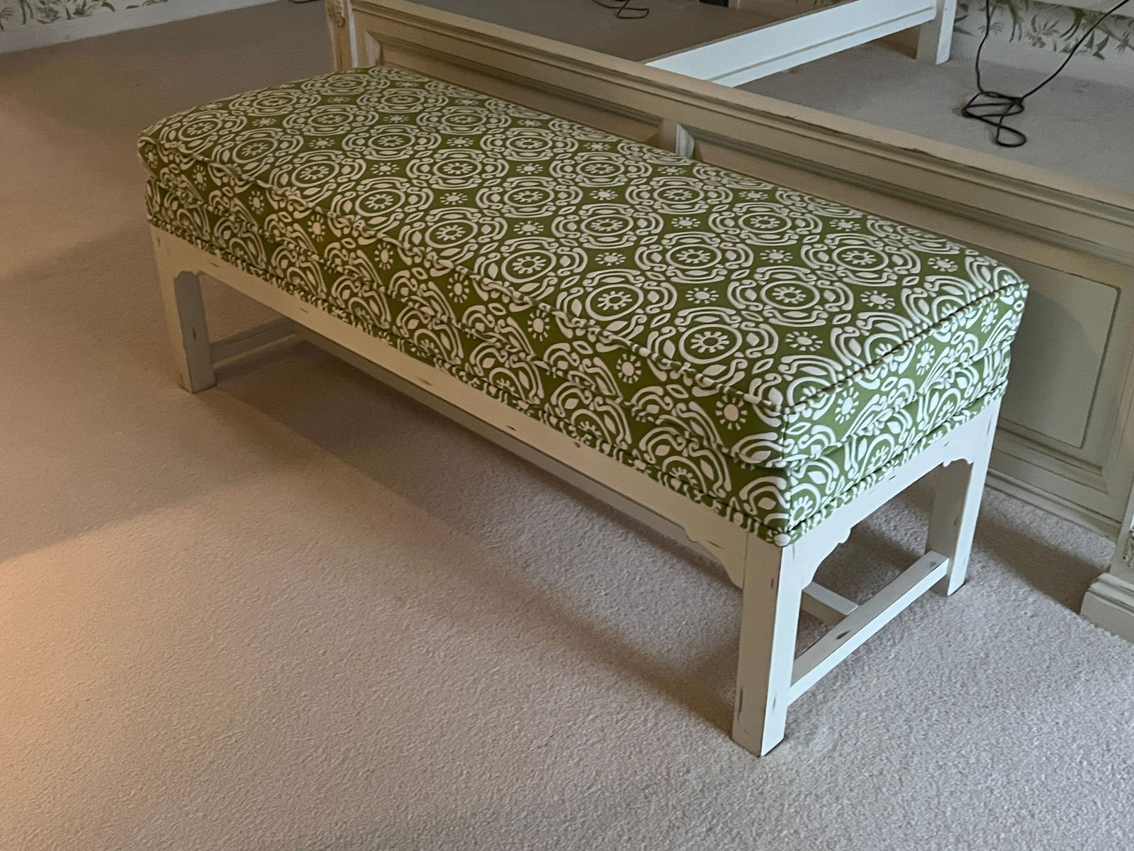 Upholstered Wooden End of Bed Bench (1 of 4)