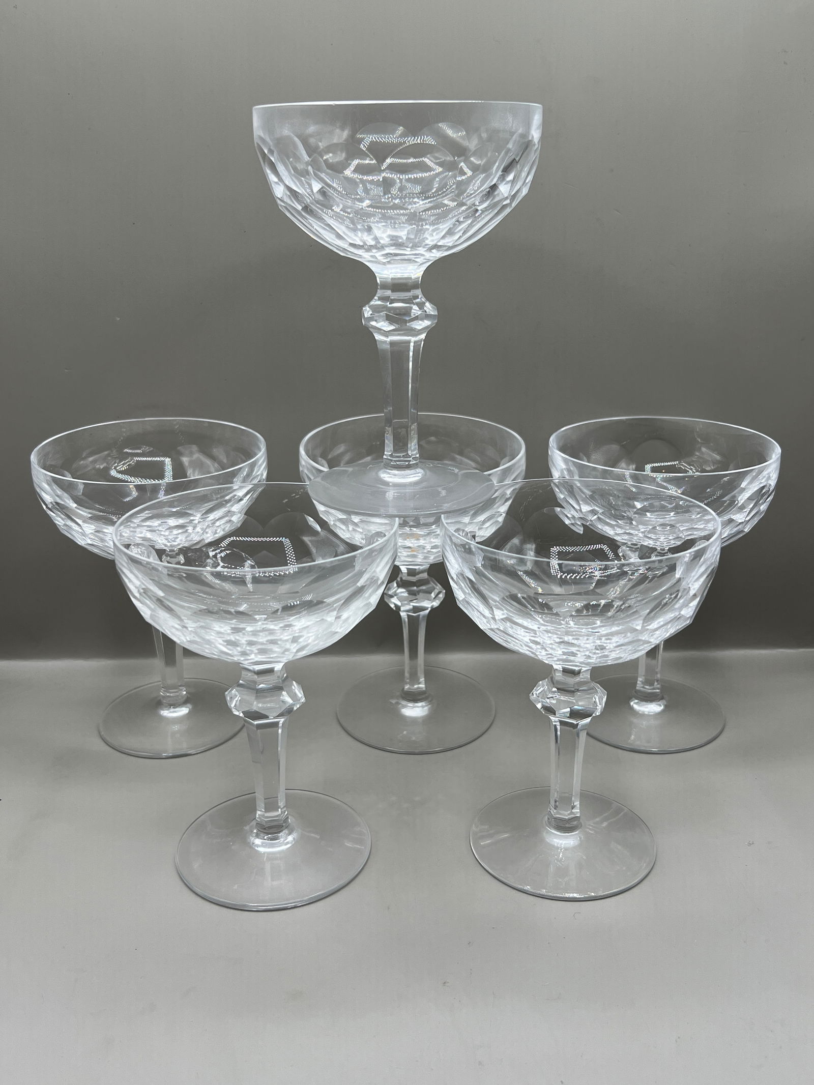 (6) Waterford Curraghmore Crystal Blown Glass Stemware Champagne Coupe Sherbet Sorbet (1 of 10)